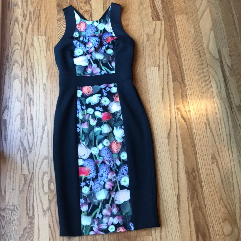NWT Ted Baker sz 2 Black bodycon dress